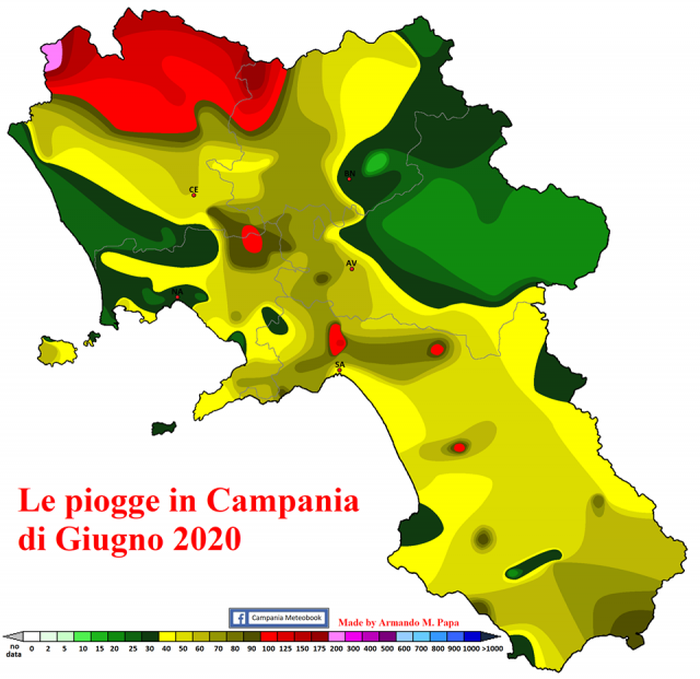 Campania piogge giugno 2020 mappa.png